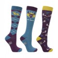 HyEquestrian Oh Deer Socks (Pk 3)